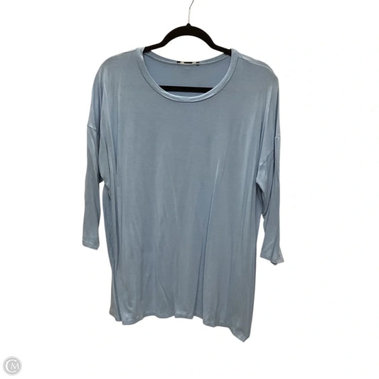 Top Long Sleeve Basic By Forever 21 In Blue, Size: L