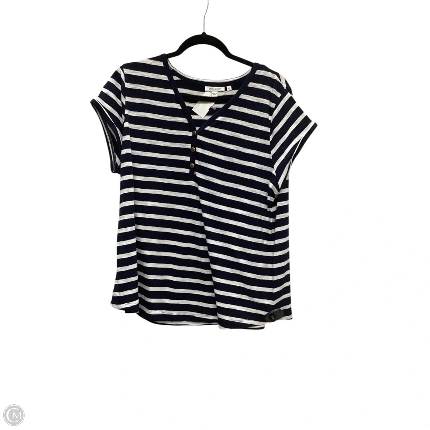 Top Short Sleeve By Chicos In Blue, Size: L