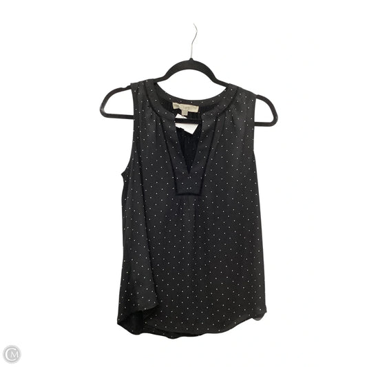 Top Sleeveless By Loft In Polkadot Pattern, Size: Xs