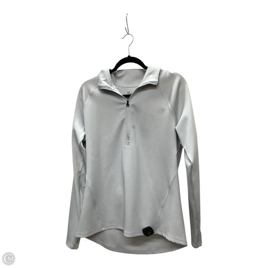 Athletic Top Long Sleeve Collar By Under Armour In Grey, Size: Xl