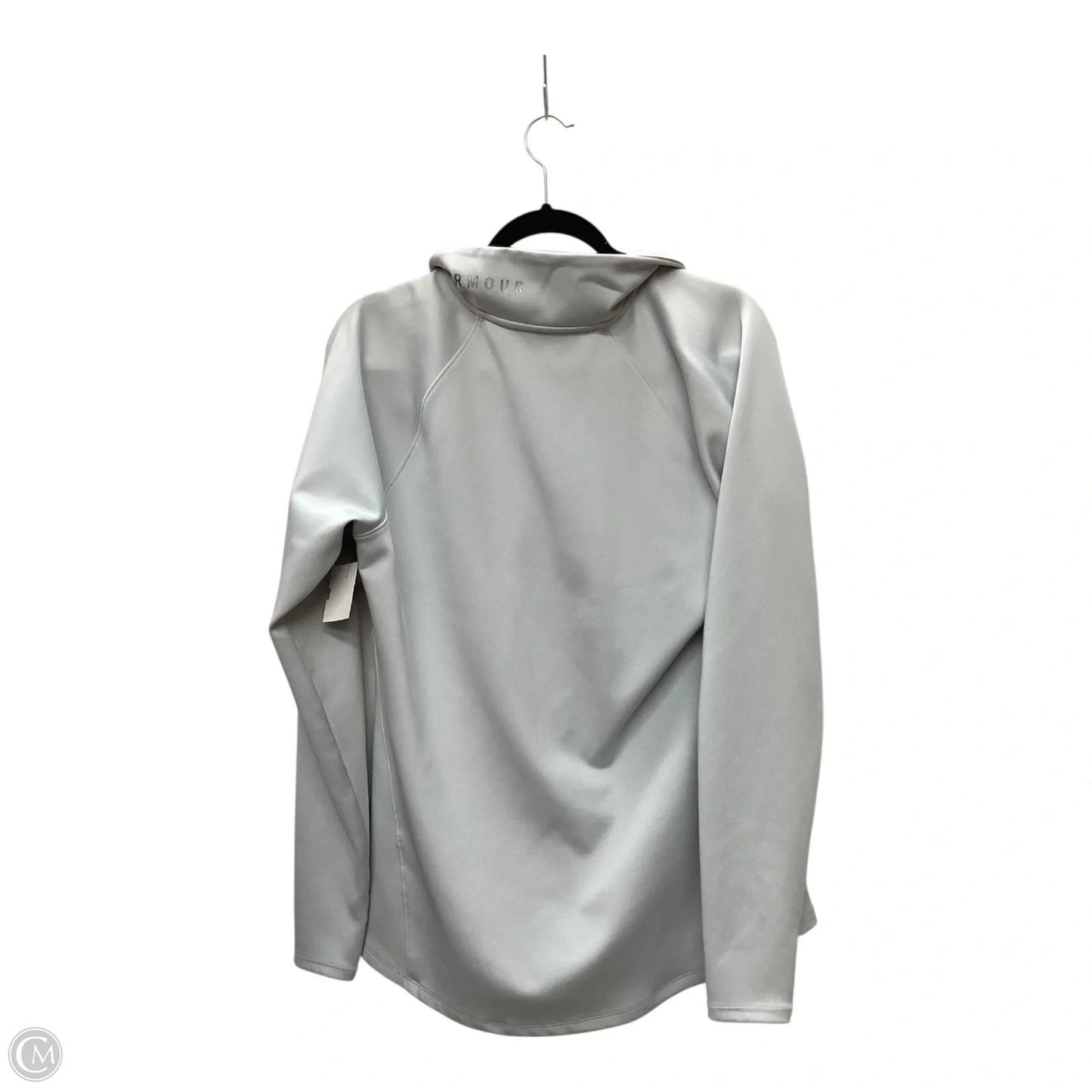 Athletic Top Long Sleeve Collar By Under Armour In Grey, Size: Xl