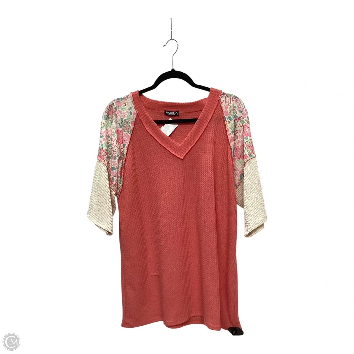 Top Short Sleeve By Heimish Usa In Pink, Size: 2x