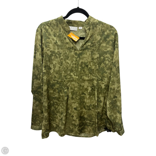 Blouse Long Sleeve By Joan Rivers In Green, Size: S