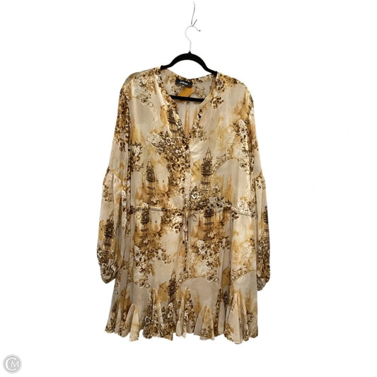 Dress Casual Short By Aakaa In Yellow, Size: 3x