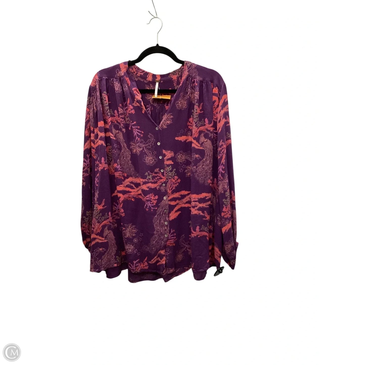 Top Long Sleeve By Free People In Purple, Size: M