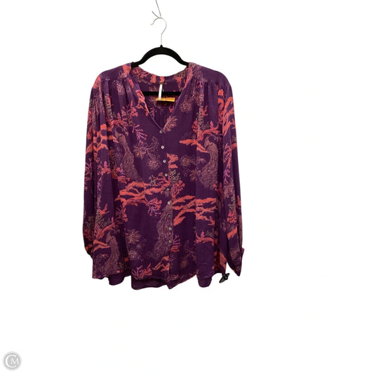 Top Long Sleeve By Free People In Purple, Size: M