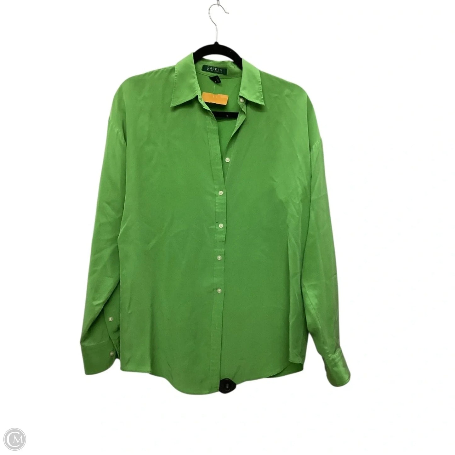 Blouse Long Sleeve By Lauren By Ralph Lauren In Green, Size: M