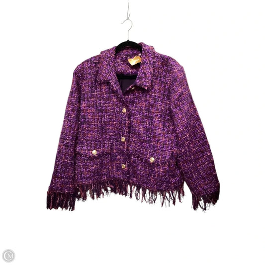 Blazer By Chicos In Purple, Size: Xl