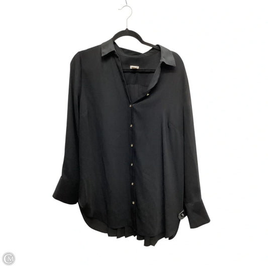 Blouse Long Sleeve By Chicos In Black, Size: L