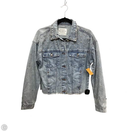 Jacket Denim By Ci Sono In Blue Denim, Size: S