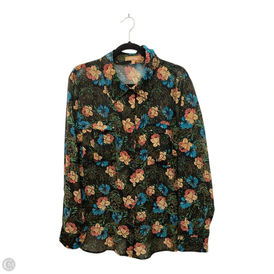 Blouse Long Sleeve By Ellen Tracy In Black, Size: 2x