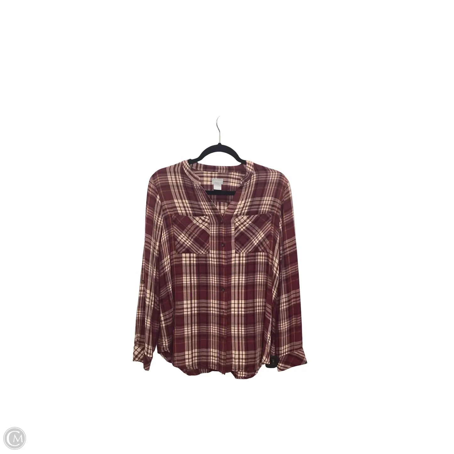 Top Long Sleeve By Chicos In Purple, Size: M