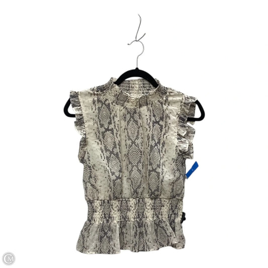 Top Sleeveless By Japna In Snakeskin Print, Size: S