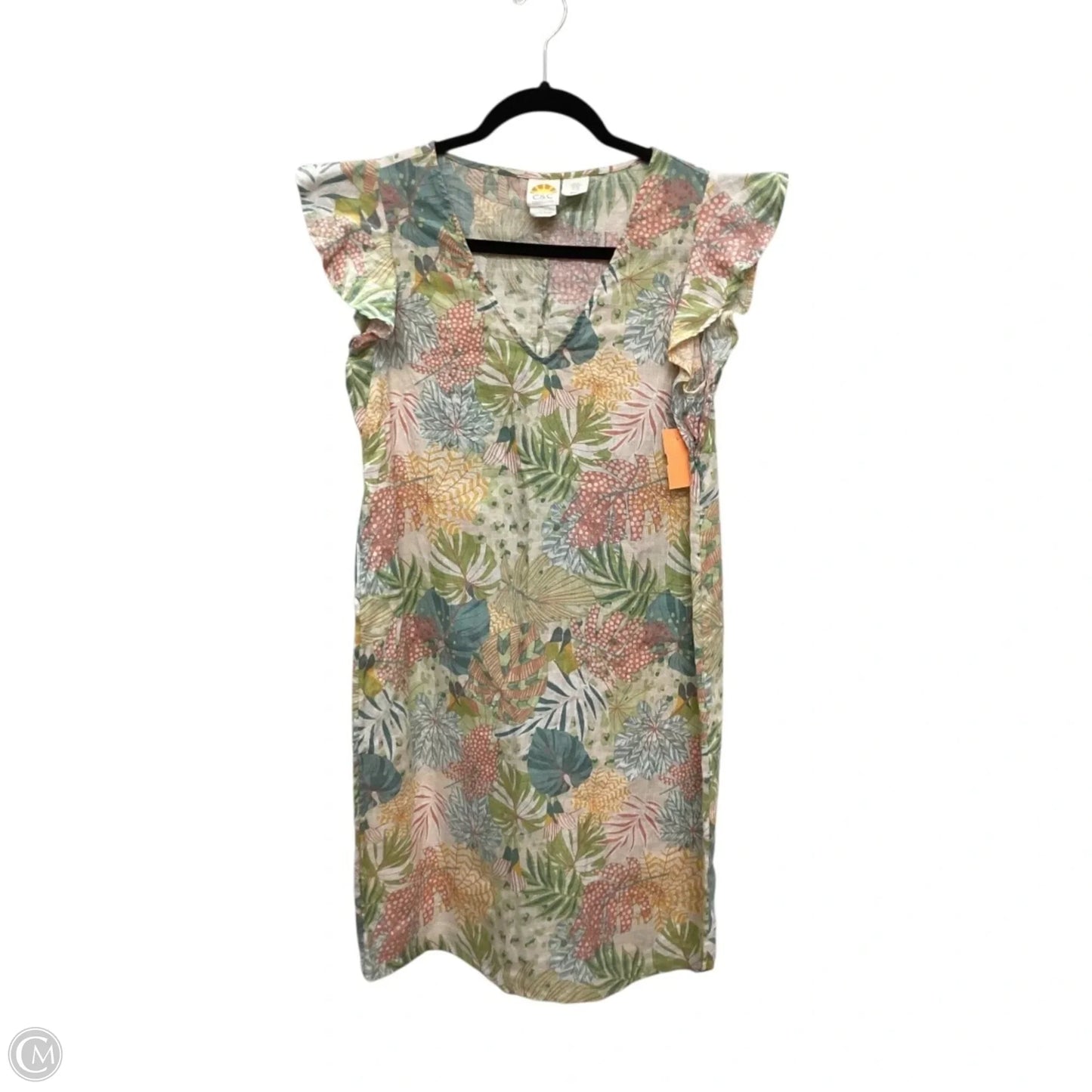 Dress Casual Short By C And C In Tropical Print, Size: Xs