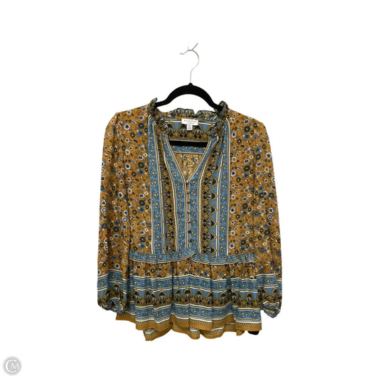 Blouse Long Sleeve By Current Air In Multi-colored, Size: Xs