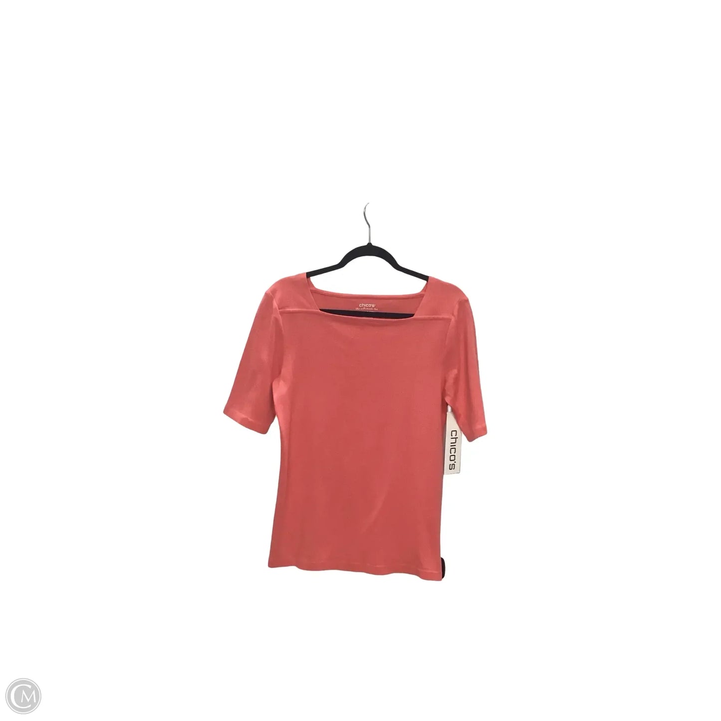 Top Short Sleeve Basic By Chicos In Pink, Size: M