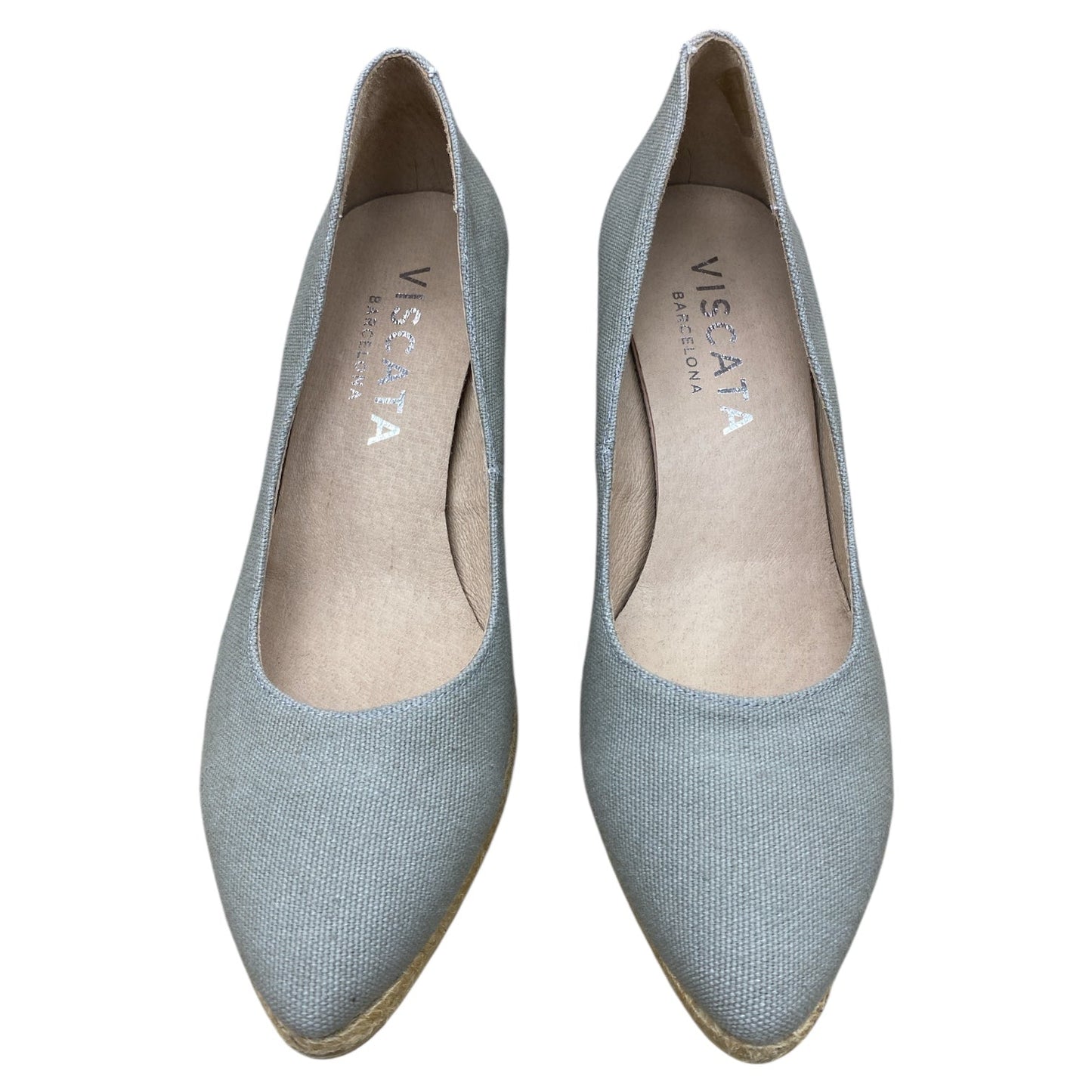Shoes Heels Wedge By Viscata In Grey & Tan, Size:8.5