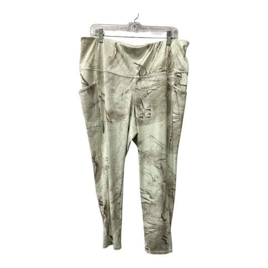 Athletic Leggings By Chicos In Cream, Size:Xl