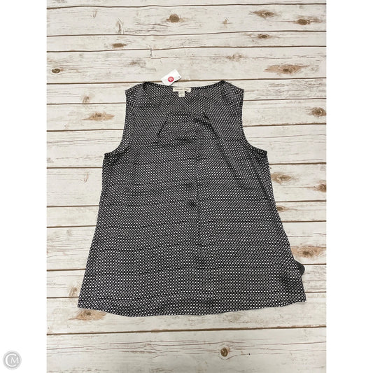 Top Sleeveless By Coldwater Creek In Black & White, Size: L