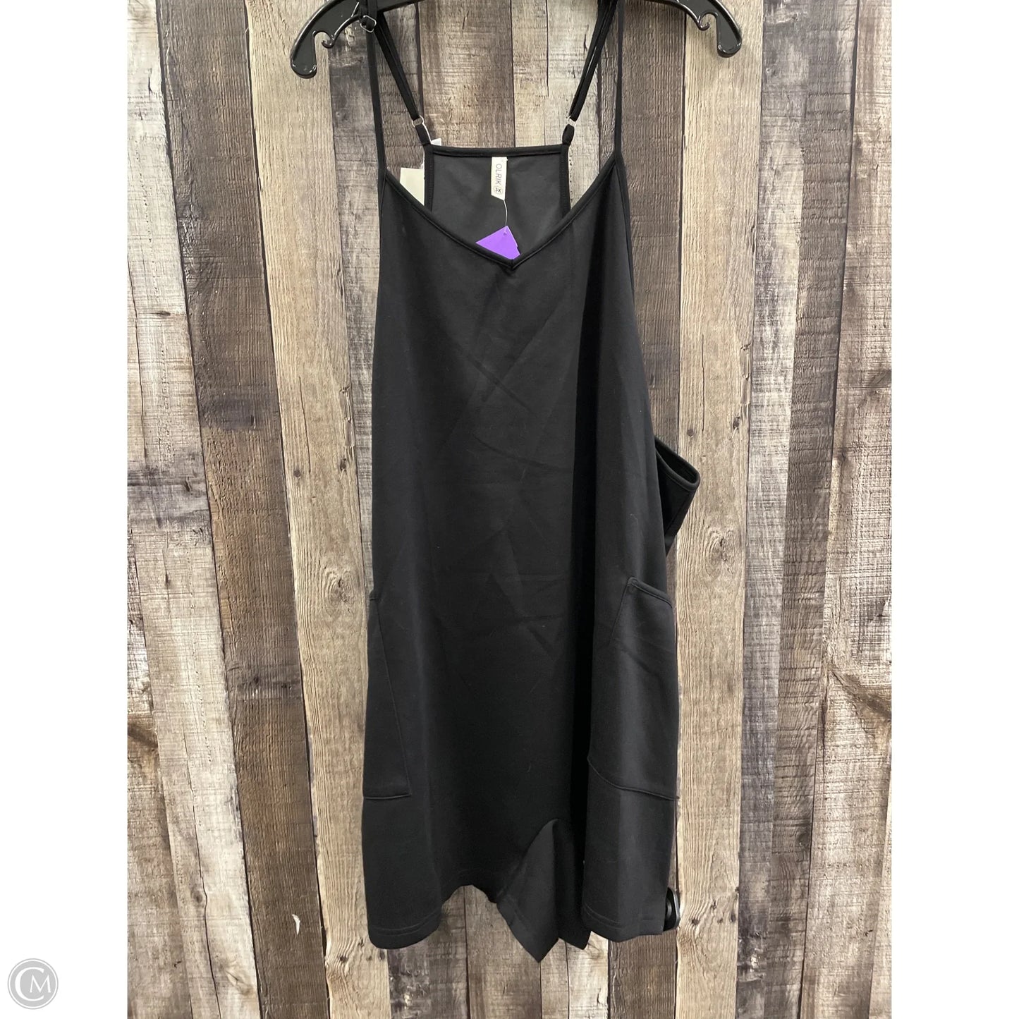 Romper By Cme In Black, Size: 3x