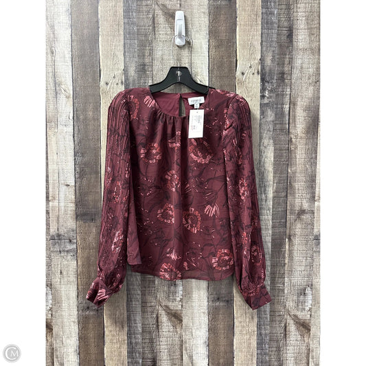 Top Long Sleeve By Evereve In Red, Size: Xs
