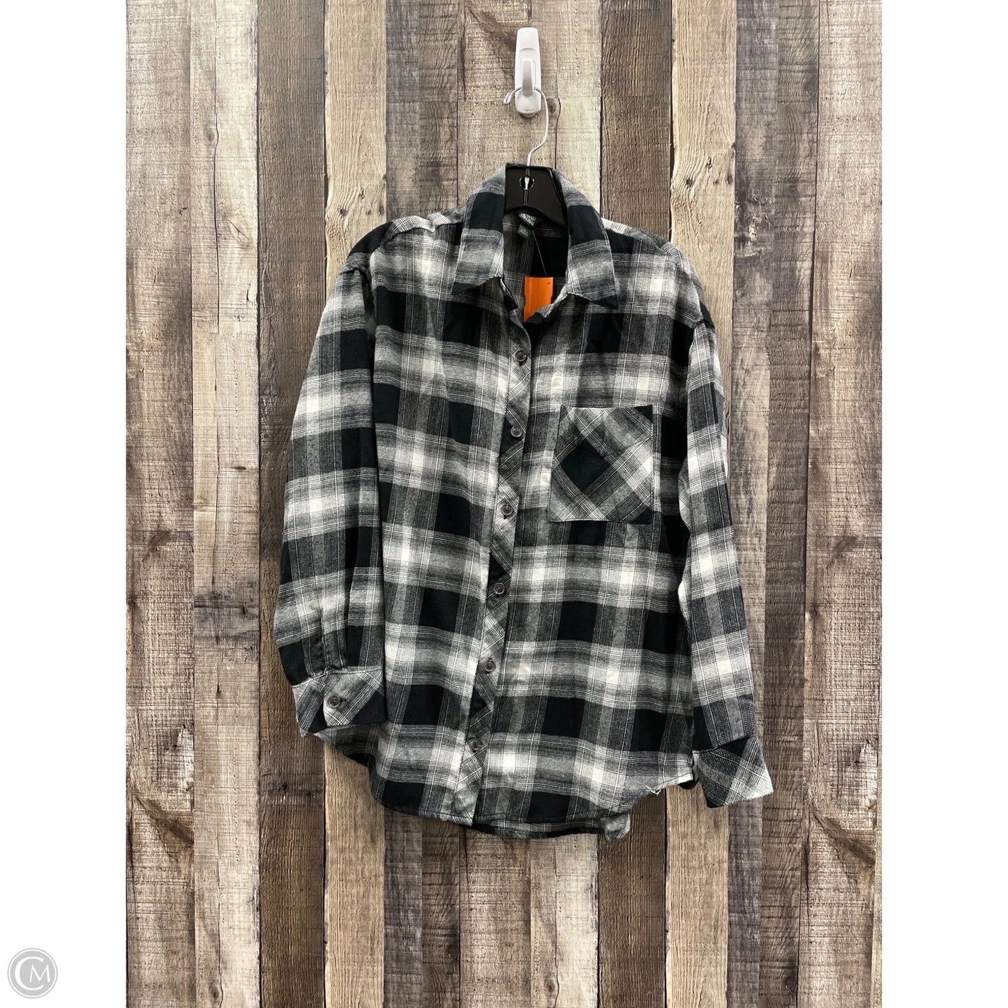 Top Long Sleeve By Wild Fable In Plaid Pattern, Size: S