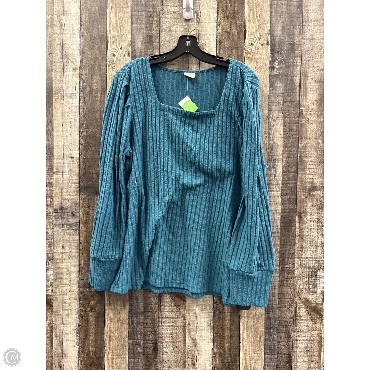 Top Long Sleeve By Cme In Green, Size: Xxl