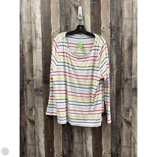 Top Long Sleeve By Banana Republic In Striped Pattern, Size: 2x