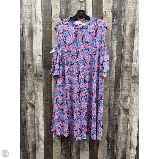 Dress Casual Midi By Simply Southern In Floral Print, Size: Xxl