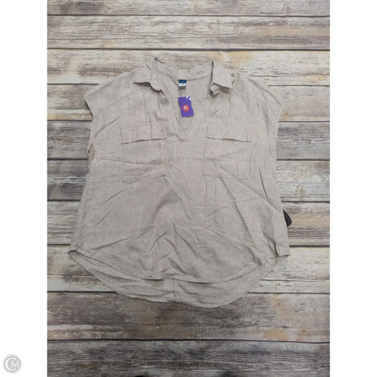 Top Short Sleeve By Old Navy In Tan, Size: M