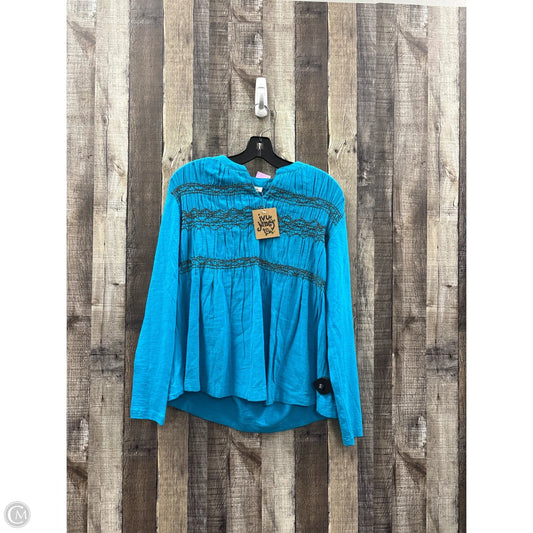 Top Long Sleeve By Ivy Jane In Blue, Size: Xs