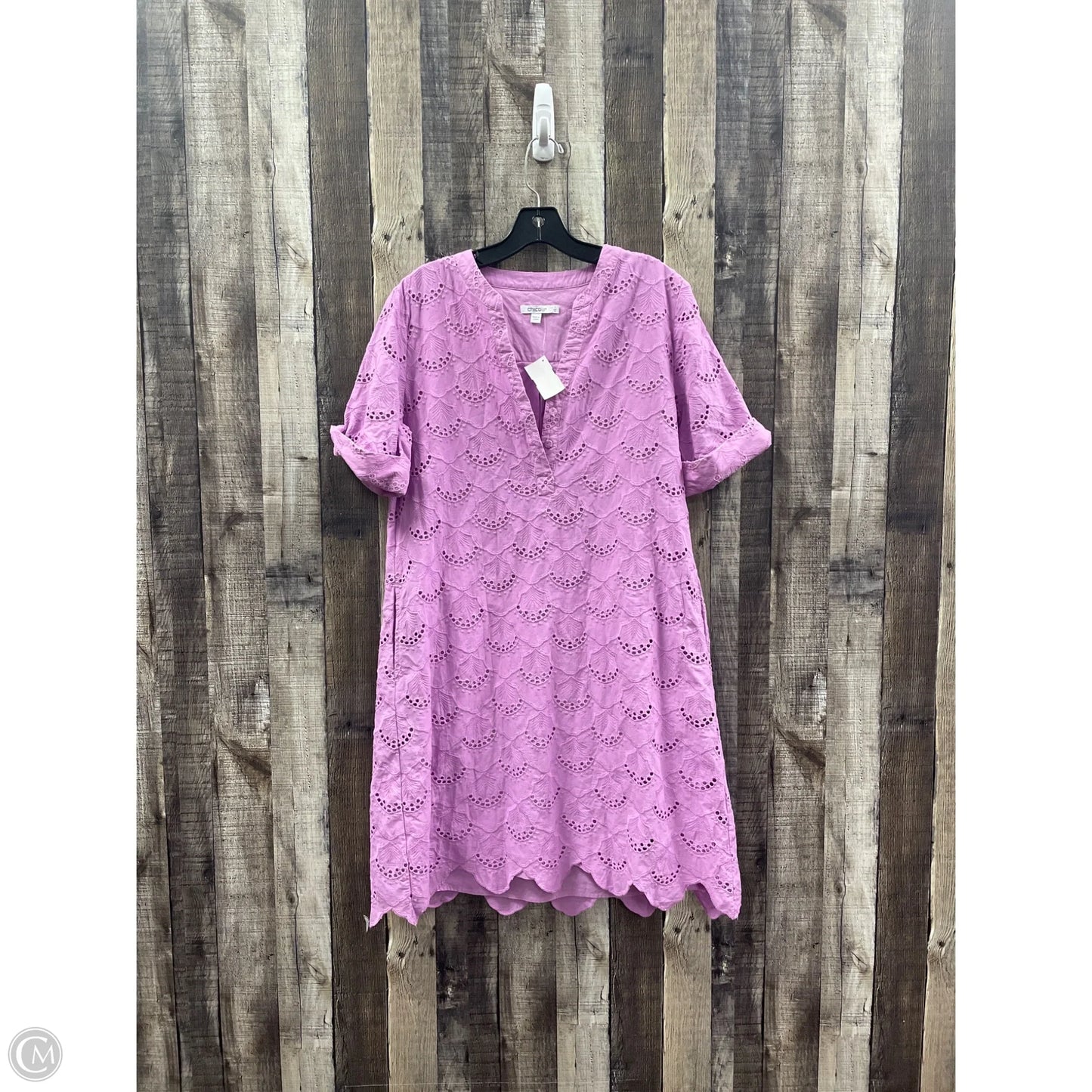 Dress Casual Midi By Chicos In Purple, Size: M