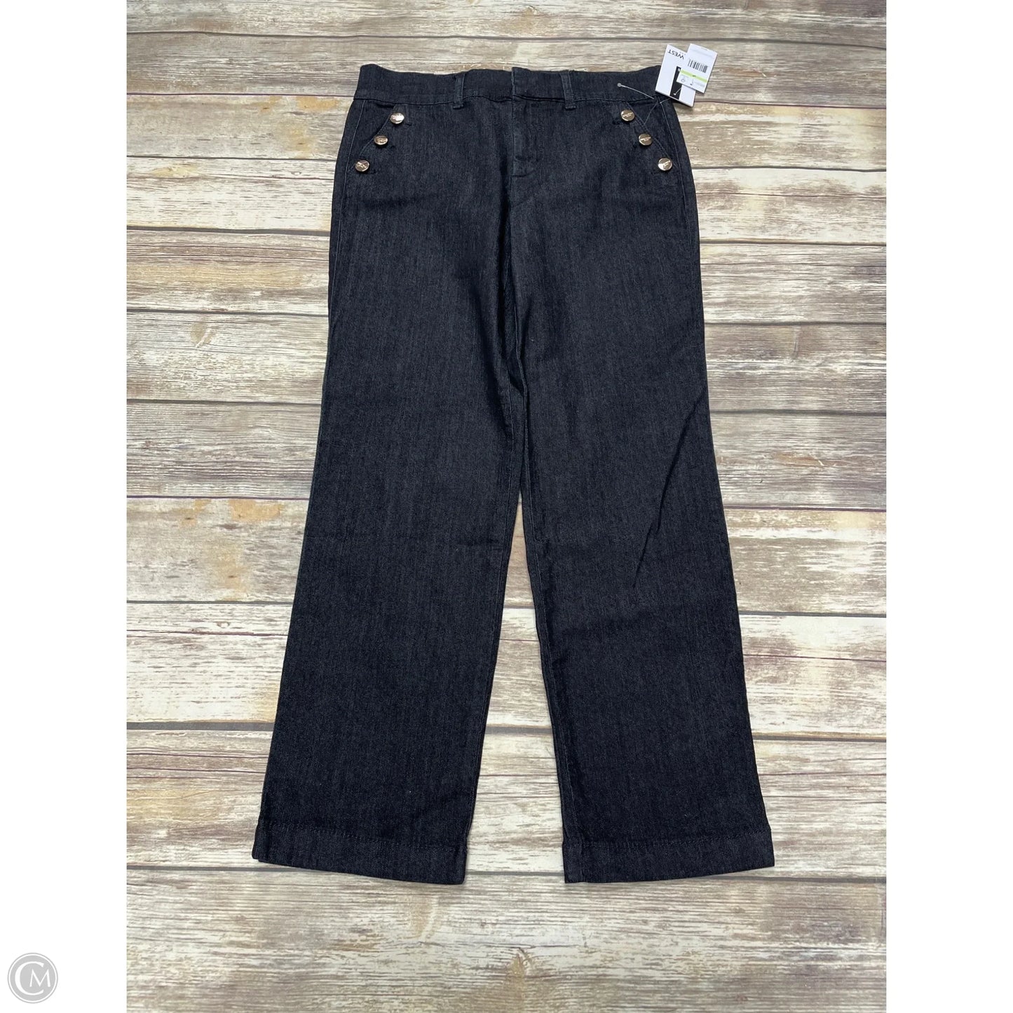 Jeans Straight By Nine West In Black, Size: 4p