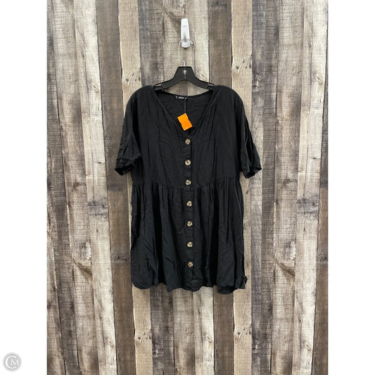 Tunic Short Sleeve By Shein In Black, Size: L