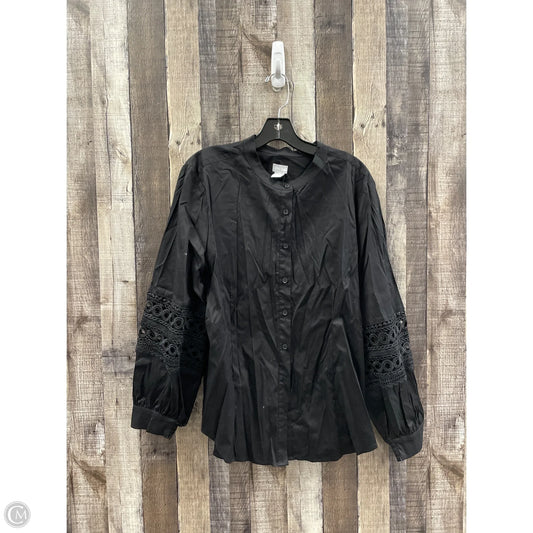 Top Long Sleeve By Chicos In Black, Size: Xl