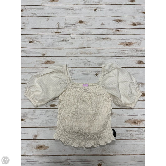 Top Short Sleeve By Old Navy In Cream, Size: S