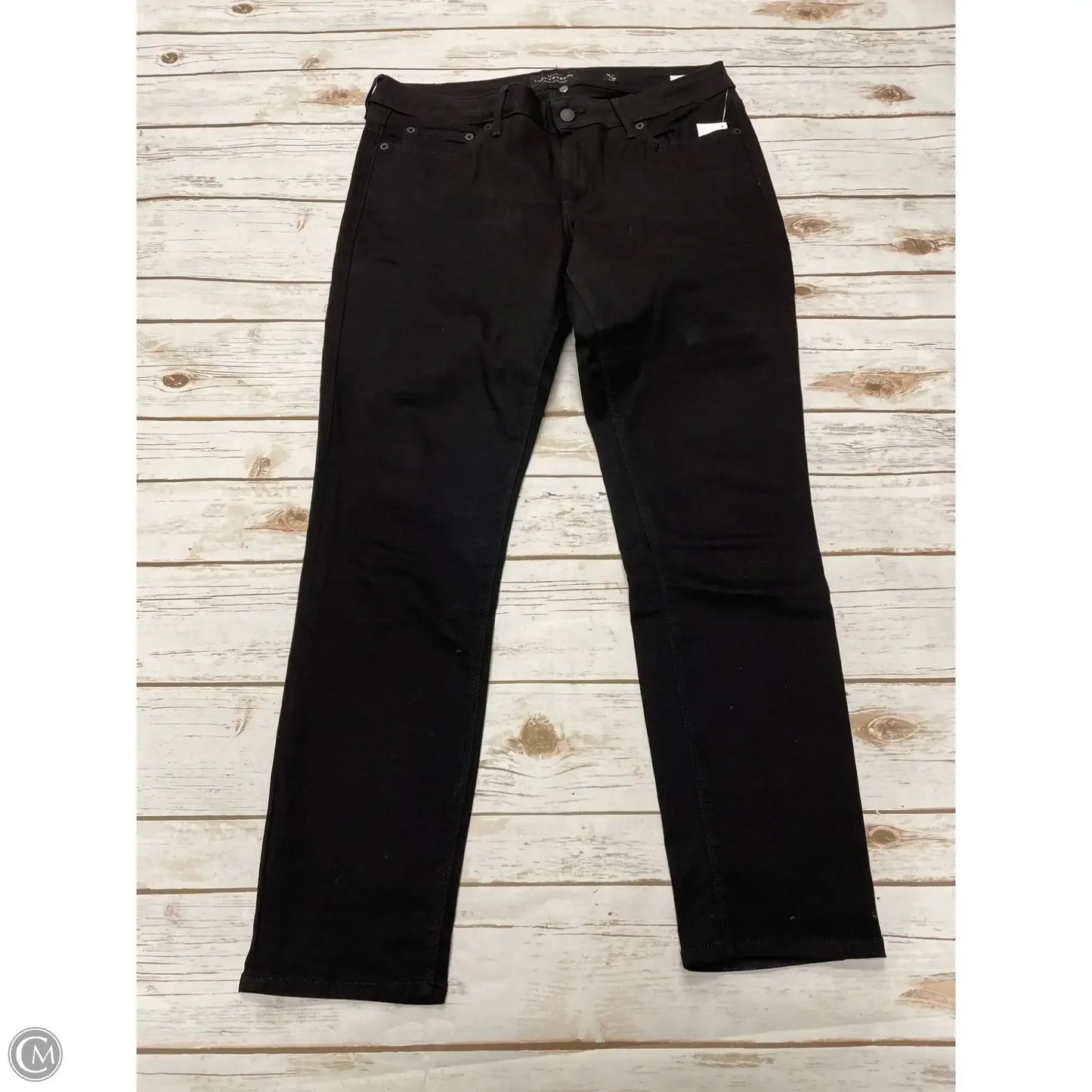 Jeans Straight By Lucky Brand In Black, Size: 10