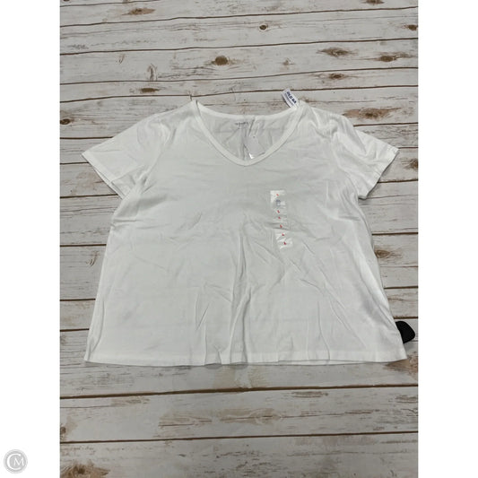 Top Short Sleeve By Old Navy In White, Size: L