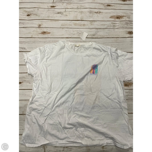 Top Short Sleeve By Simply Southern In White, Size: Xxl