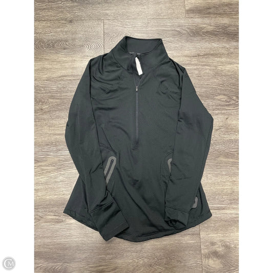 Athletic Top Long Sleeve Crewneck By Under Armour In Black, Size: M