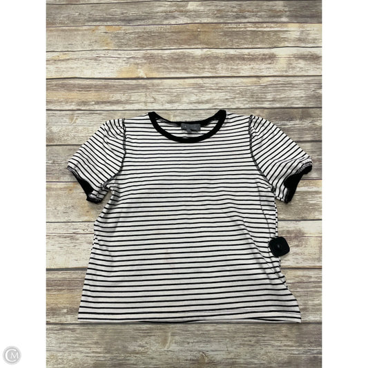 Top Short Sleeve By Anthropologie In Striped Pattern, Size: S