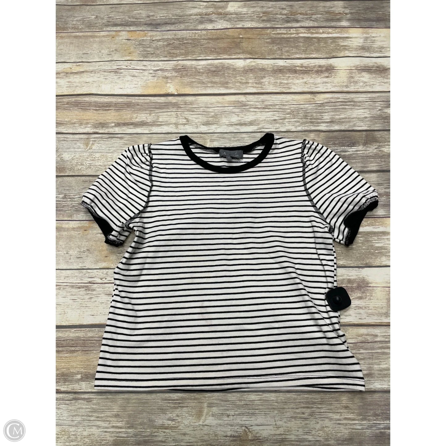 Top Short Sleeve By Anthropologie In Striped Pattern, Size: S