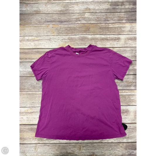 Top Short Sleeve By Lululemon In Purple, Size: L