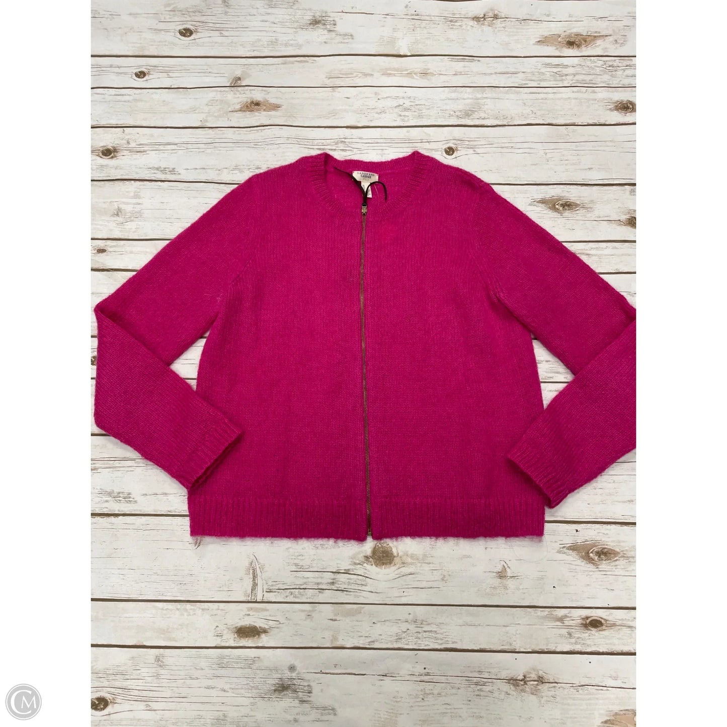 Sweater By Lands End In Pink, Size: L