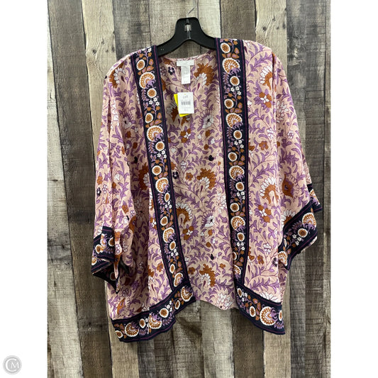 Cardigan By J. Jill In Floral Print, Size: L
