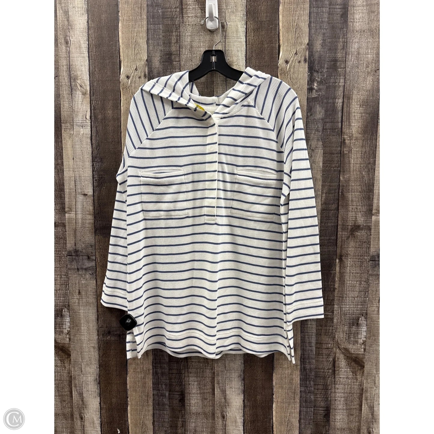 Top Long Sleeve By Caslon In Striped Pattern, Size: L