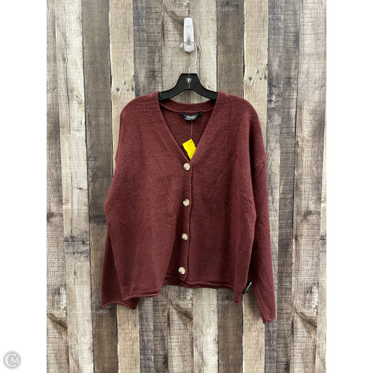 Sweater Cardigan By Members Mark In Red, Size: L