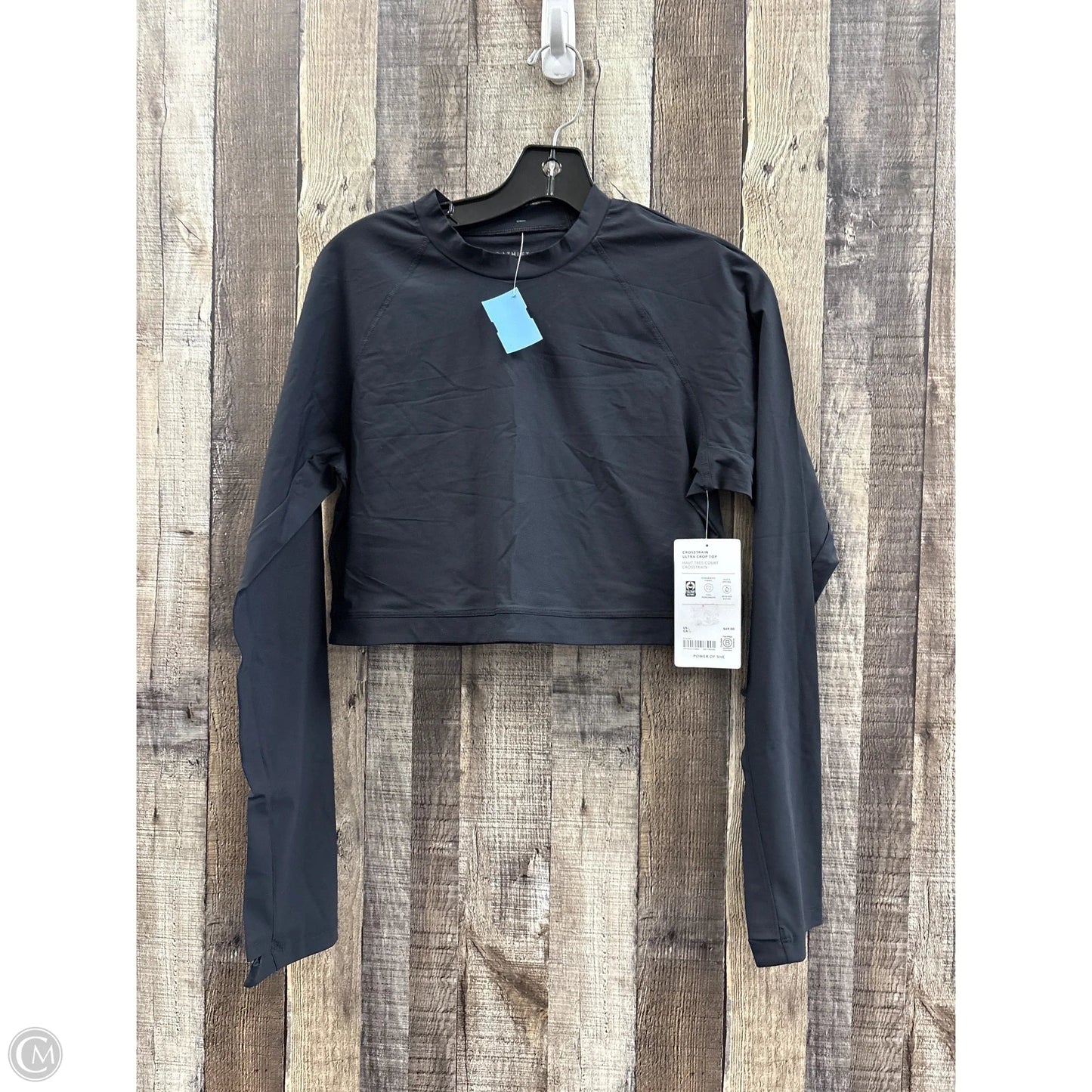Athletic Top Long Sleeve Crewneck By Athleta In Black, Size: L