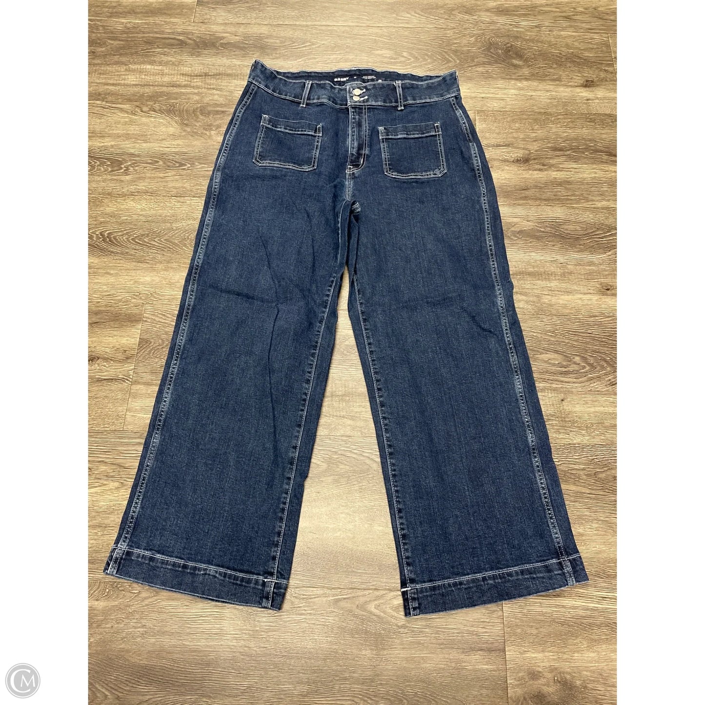 Jeans Wide Leg By Old Navy In Blue Denim, Size: 14