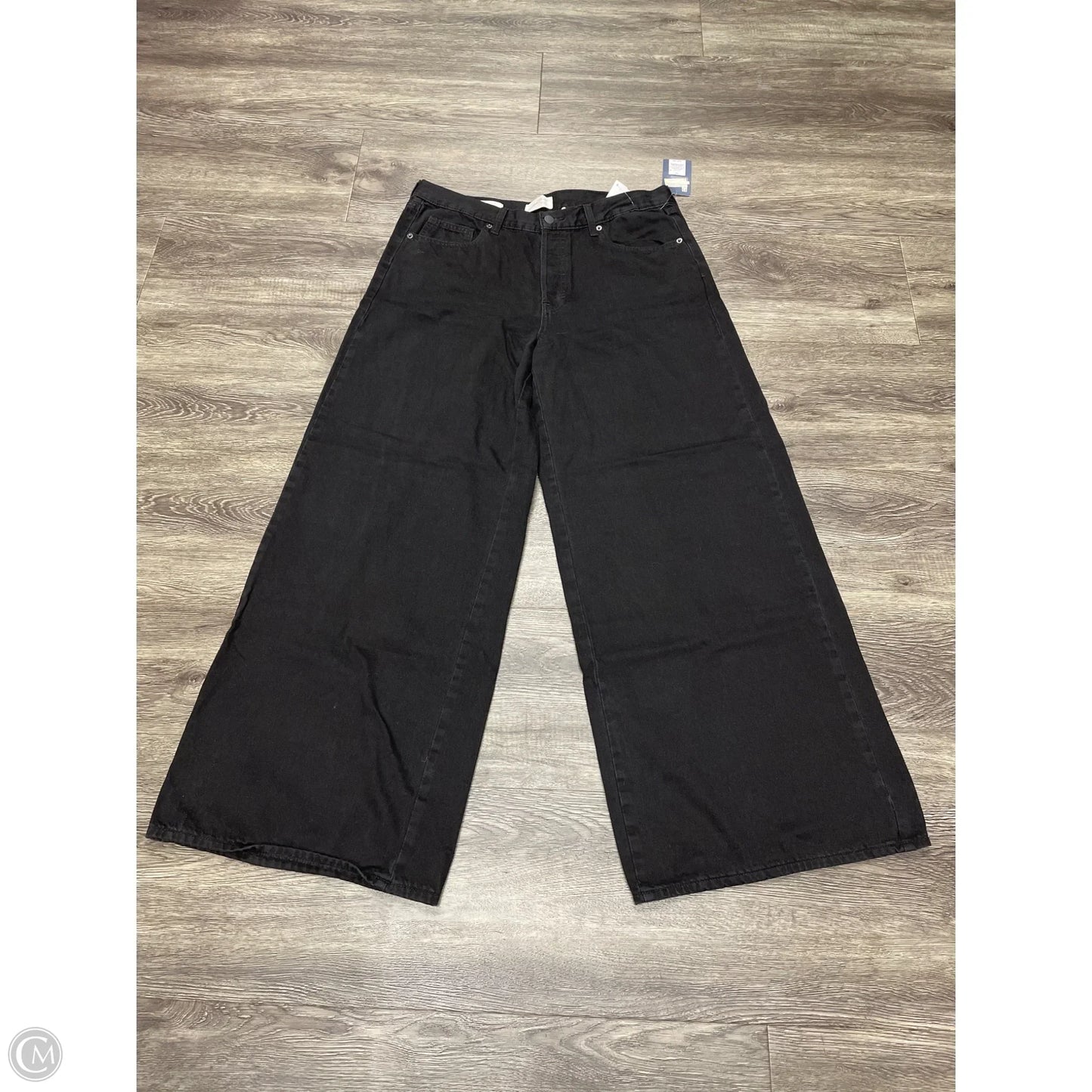 Jeans Wide Leg By Universal Thread In Black Denim, Size: 12